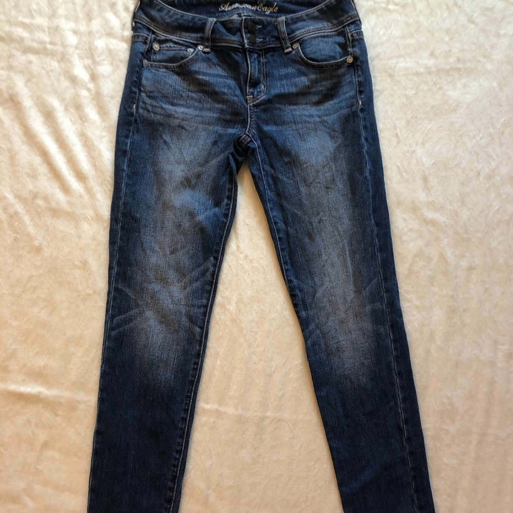 American Eagle: Stretch Skinny Blue Jeans